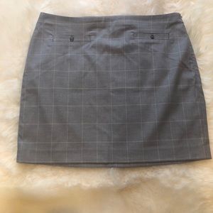 Banana Republic Gray Plaid Mini Skirt Size 14